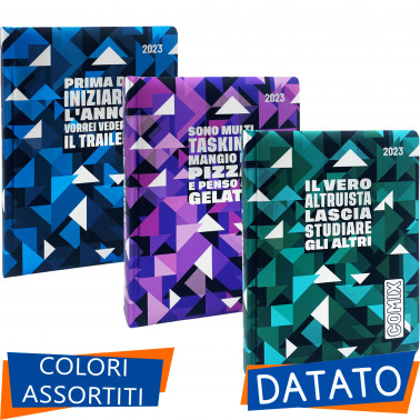 DIARIO SCOLASTICO 13 MESI 13X17,8 DATATO FLASH COMIX 2022-2023